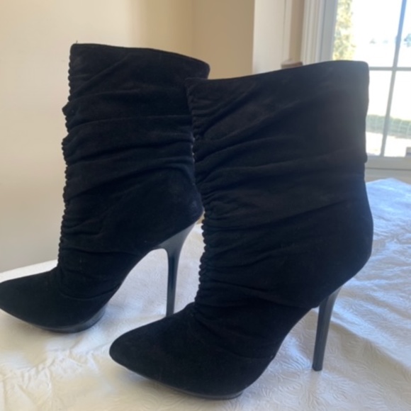 Jessica Simpson Shoes - Jessica Simpson Black Suede Mid Calf Boots